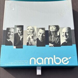 Nambe Stainless Steel 5 Piece Set in Blue Box